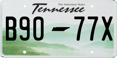TN license plate B9077X