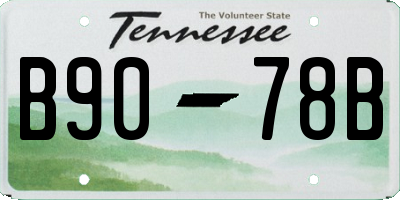TN license plate B9078B