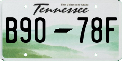 TN license plate B9078F