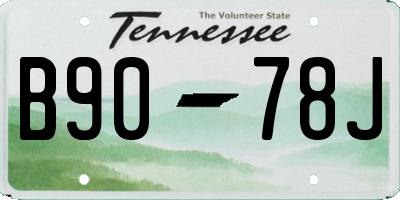 TN license plate B9078J
