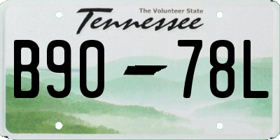 TN license plate B9078L