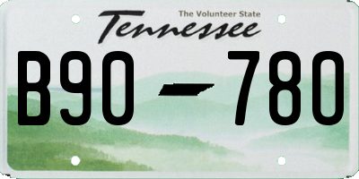 TN license plate B9078O