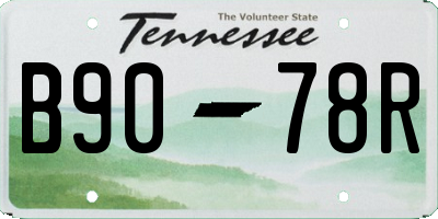 TN license plate B9078R