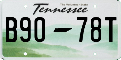 TN license plate B9078T