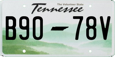 TN license plate B9078V