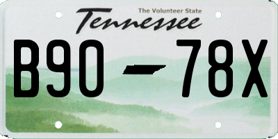 TN license plate B9078X