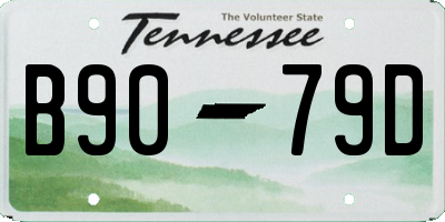 TN license plate B9079D