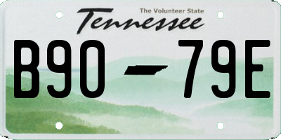 TN license plate B9079E