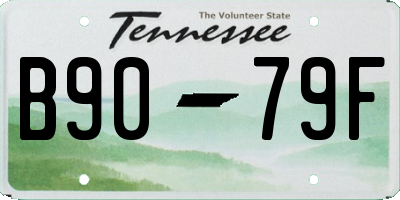 TN license plate B9079F