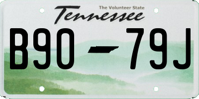 TN license plate B9079J