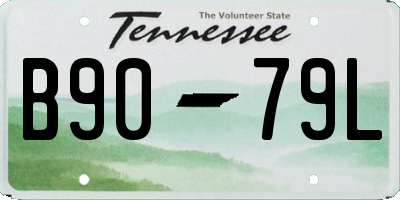 TN license plate B9079L