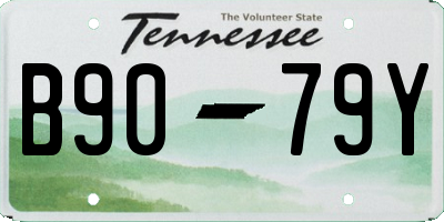 TN license plate B9079Y