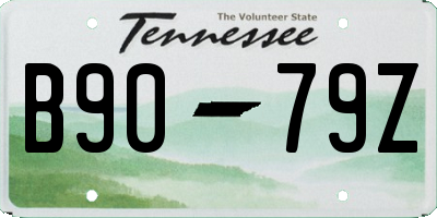 TN license plate B9079Z