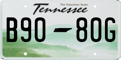 TN license plate B9080G