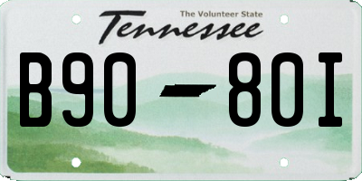 TN license plate B9080I