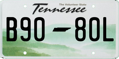TN license plate B9080L