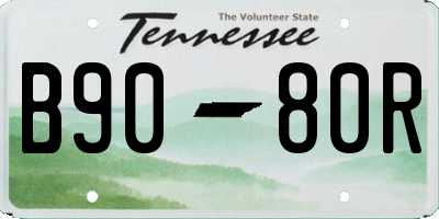 TN license plate B9080R