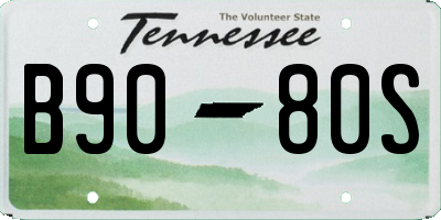 TN license plate B9080S