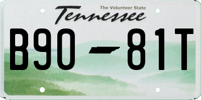 TN license plate B9081T