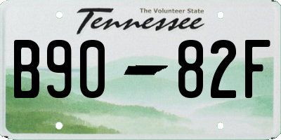 TN license plate B9082F