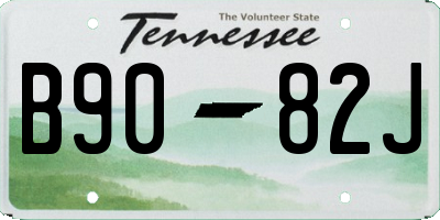 TN license plate B9082J