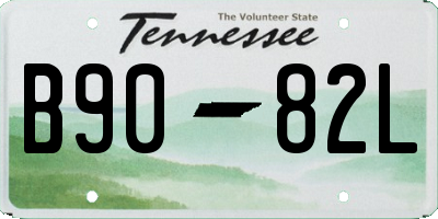 TN license plate B9082L
