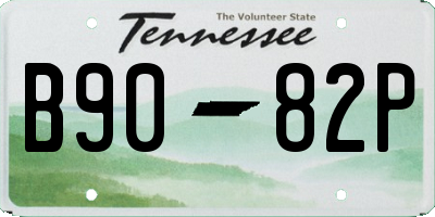 TN license plate B9082P
