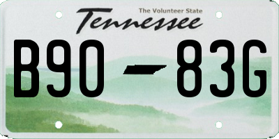 TN license plate B9083G
