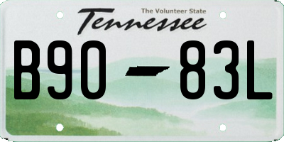 TN license plate B9083L