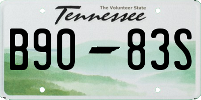 TN license plate B9083S