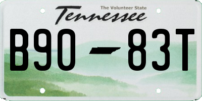 TN license plate B9083T