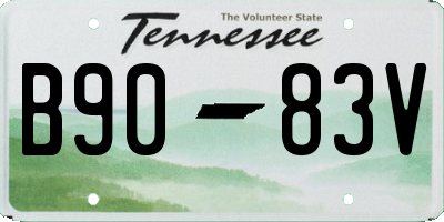 TN license plate B9083V