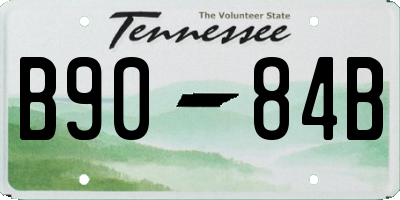 TN license plate B9084B
