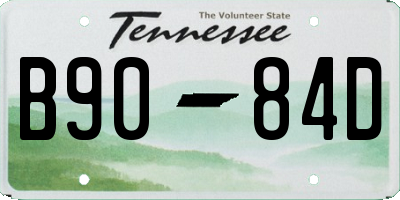 TN license plate B9084D