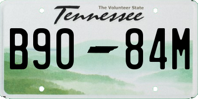 TN license plate B9084M