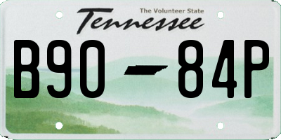 TN license plate B9084P