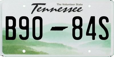 TN license plate B9084S