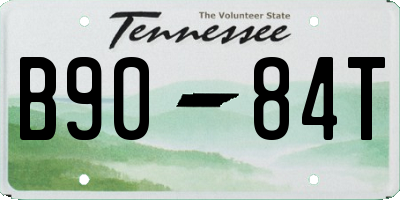 TN license plate B9084T