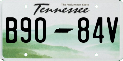 TN license plate B9084V