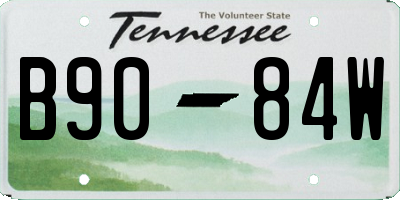 TN license plate B9084W