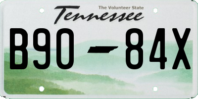 TN license plate B9084X