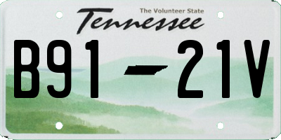 TN license plate B9121V