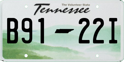 TN license plate B9122I