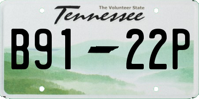 TN license plate B9122P