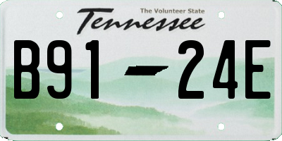 TN license plate B9124E