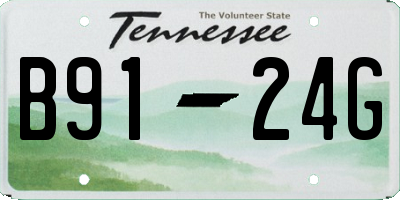 TN license plate B9124G