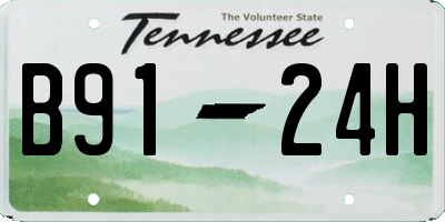 TN license plate B9124H