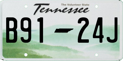 TN license plate B9124J