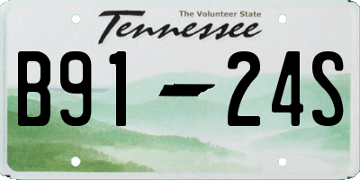 TN license plate B9124S