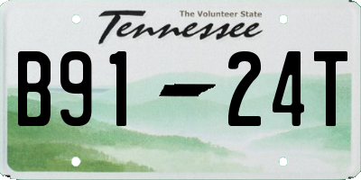 TN license plate B9124T